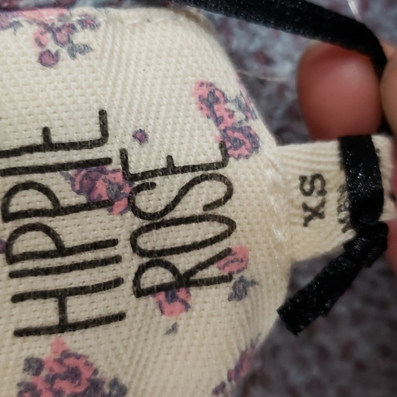 Hippie Rose Sweater Vest Blue Plum Flower New - Picture 3 of 5